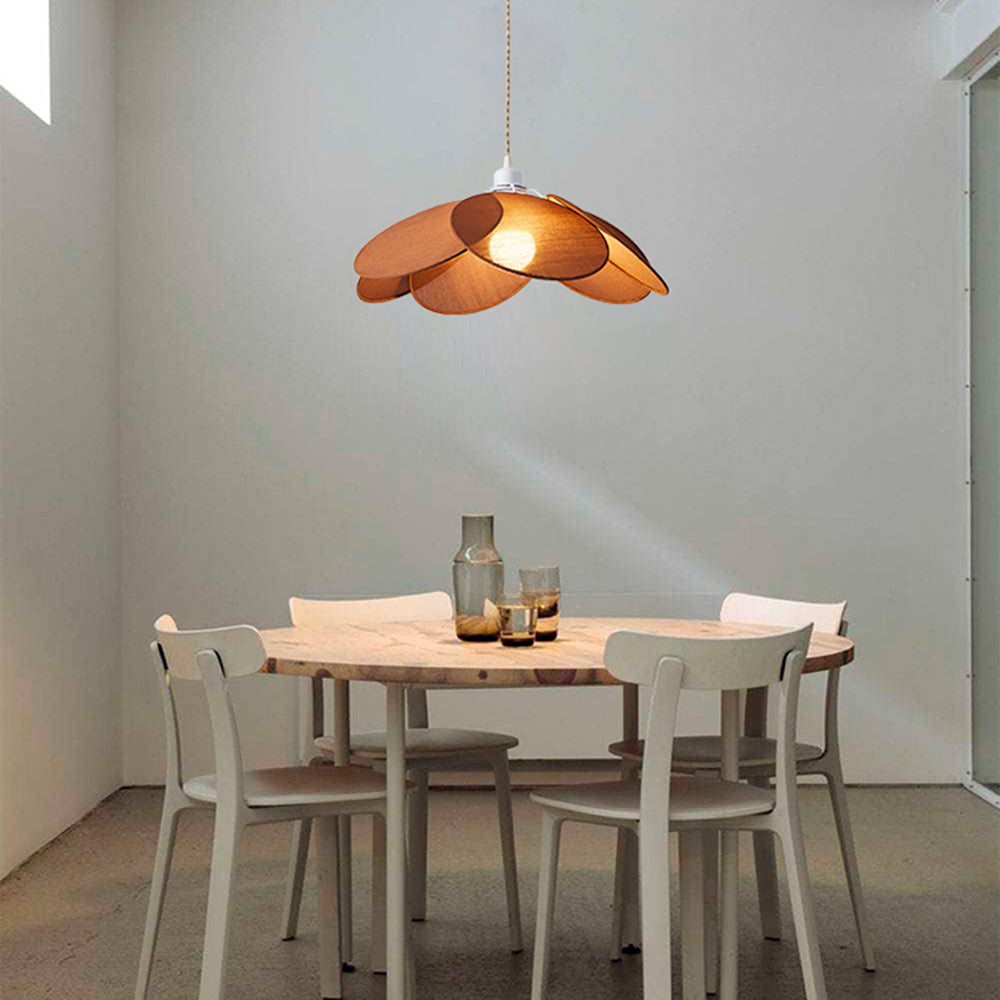 Renée Suspension Petale Contemporain, Metal/Tissu, Orange/Marron/Beige, Salon