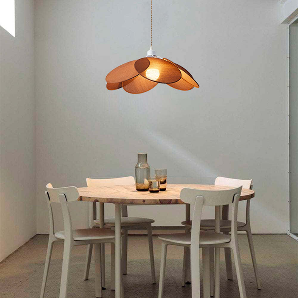 Renée Suspension Petale Contemporain, Metal/Tissu, Orange/Marron/Beige, Salon