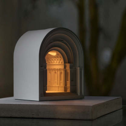 Félicie Lampe de Table Dôme Art Deco, Plâtre, Blanc, Chambre/Salon
