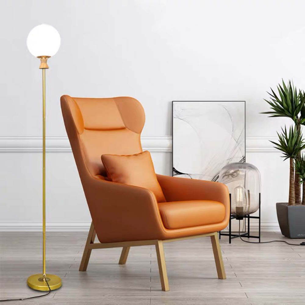 Valentina Design Lampadaire Bulle Simple Métal/Acrylique Doré Salon