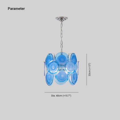 Verona Blue Glass Pendant Lamp