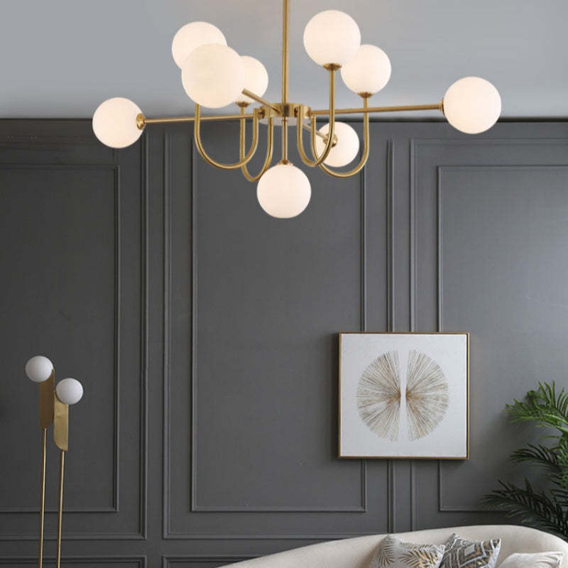 Valentina Moderne LED Lustre Or Verre Salle À Manger/Salon/Chambre À Coucher