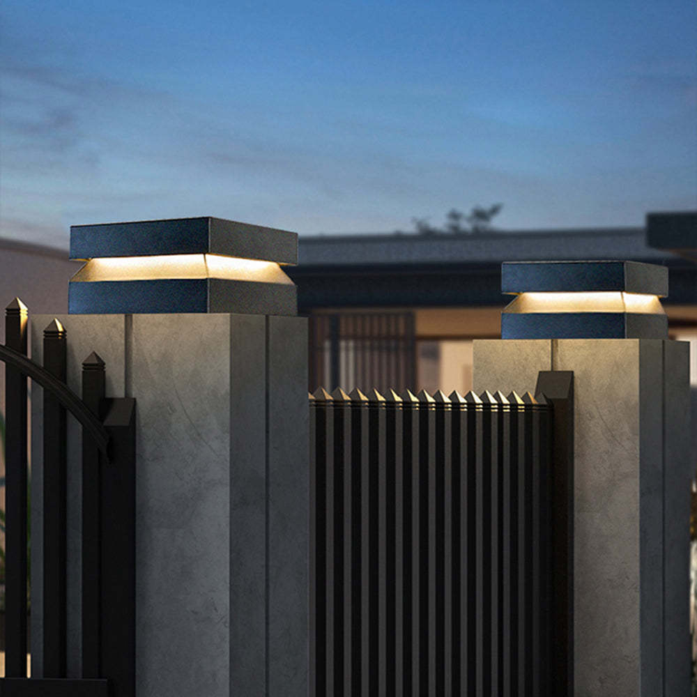 Lampe Solaire LED Étanche Extérieur Noir Cour sur Poteau | Las Sola