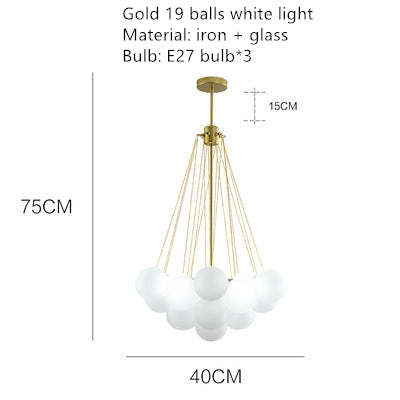 Nordic Bubble Chandelier Glass Ball Pendant