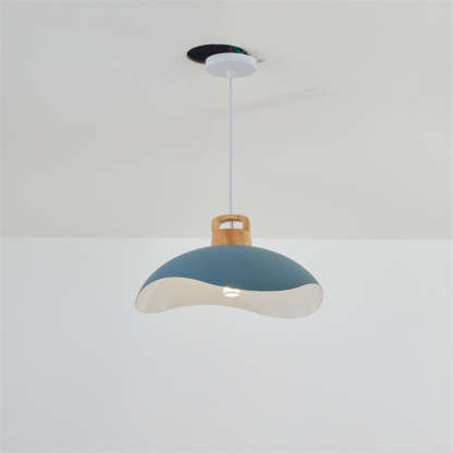 Suspensions Nordic Modern Wood Aluminium Macaron E27