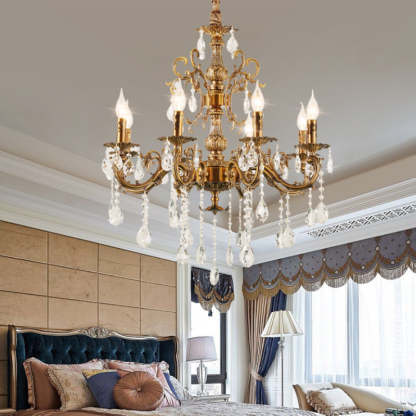 Silva Lustre LED Moderne Design, Métal, Bronze Doré, Salon