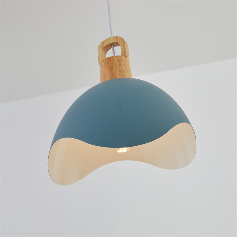 Suspensions Nordic Modern Wood Aluminium Macaron E27