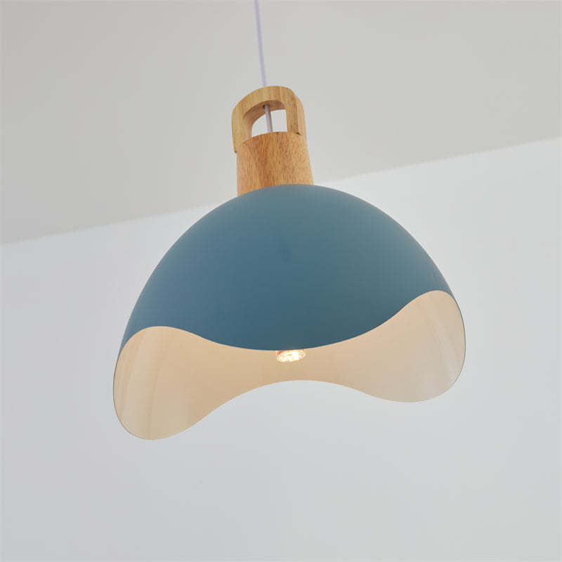 Suspensions Nordic Modern Wood Aluminium Macaron E27