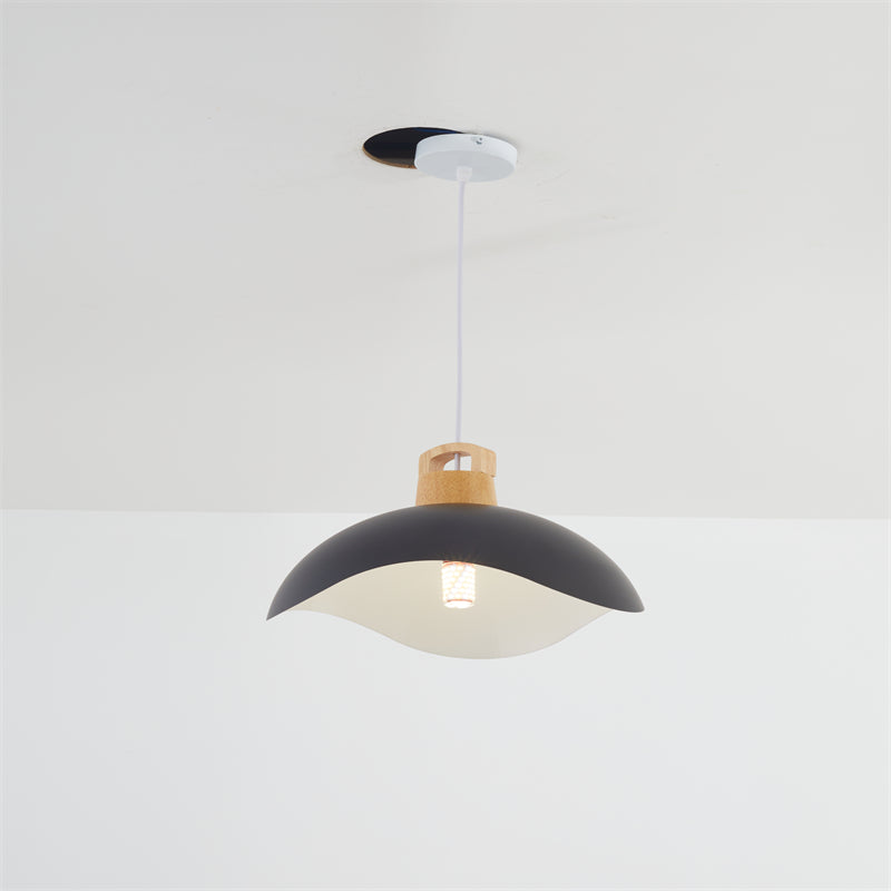 Suspensions Nordic Modern Wood Aluminium Macaron E27