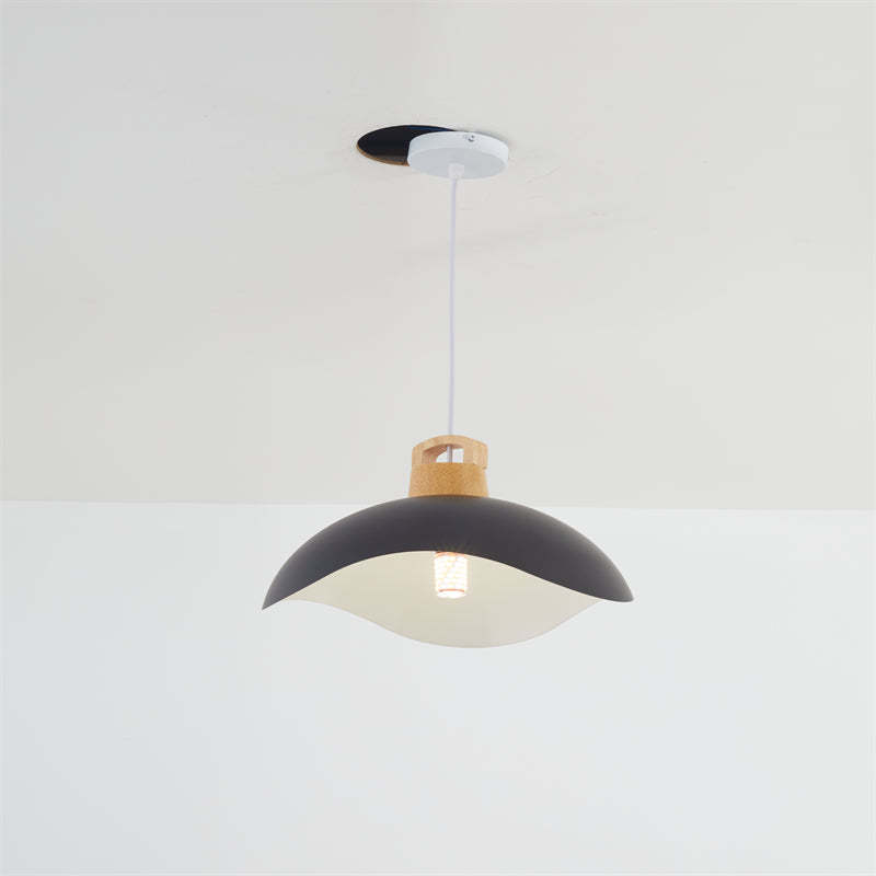 Suspensions Nordic Modern Wood Aluminium Macaron E27