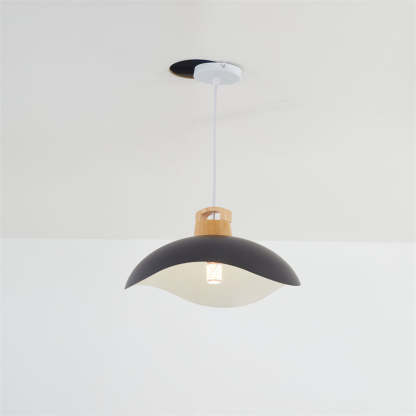 Suspensions Nordic Modern Wood Aluminium Macaron E27
