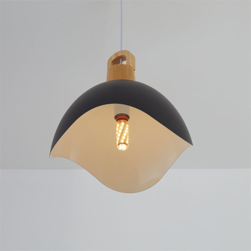 Suspensions Nordic Modern Wood Aluminium Macaron E27