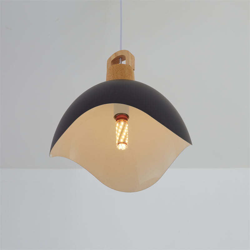 Suspensions Nordic Modern Wood Aluminium Macaron E27