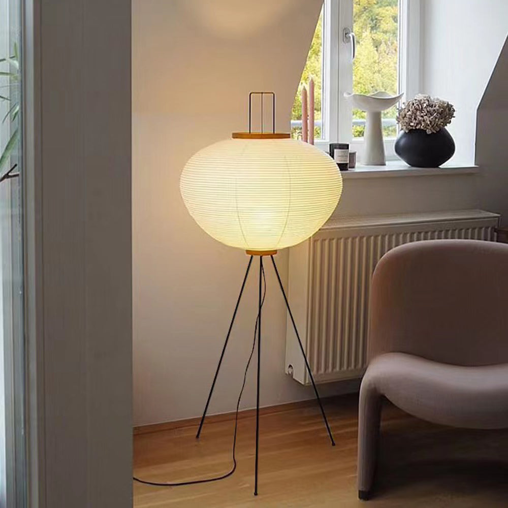 Renée Design Lampadaire Simple Métal/Papier Blanc Bureau/Salon