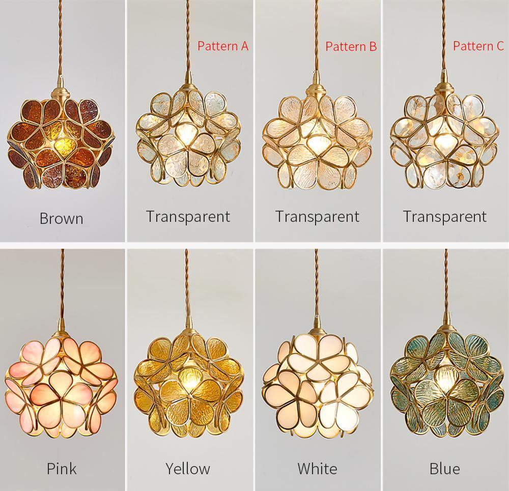 Alessio Vintage Flower Glass Pendant Light Shades Living Room Bedroom