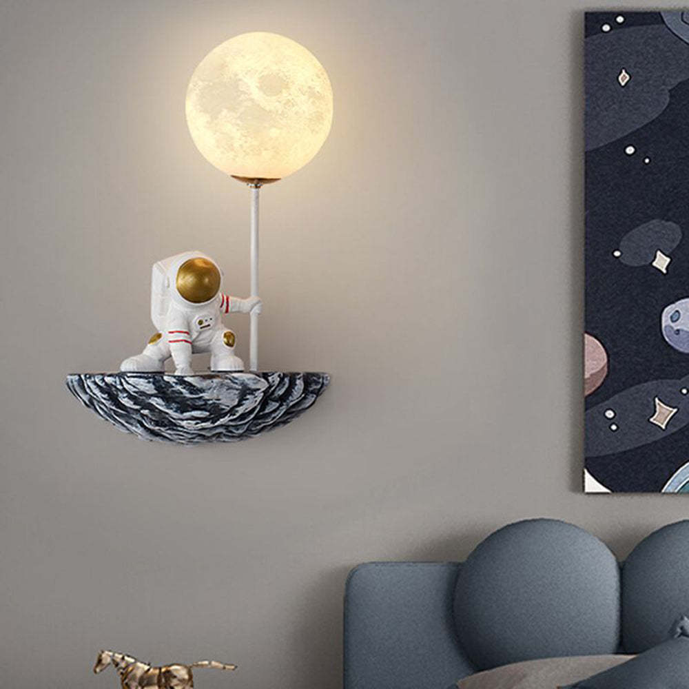 Fateh Applique Murale Sphérique Astronaute Design LED Moderne Métal/Verre/Acrylique Blanc Salon