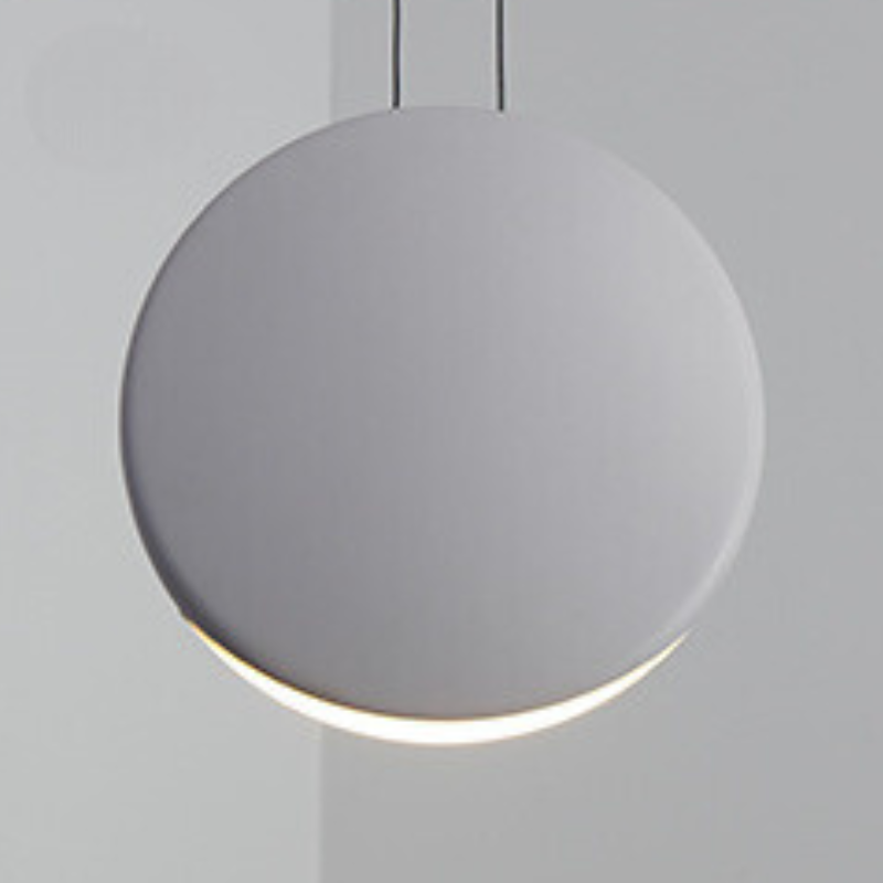 Zaid Ronde LED Suspension Noir Blanc Résine Métal Salon Chambre
