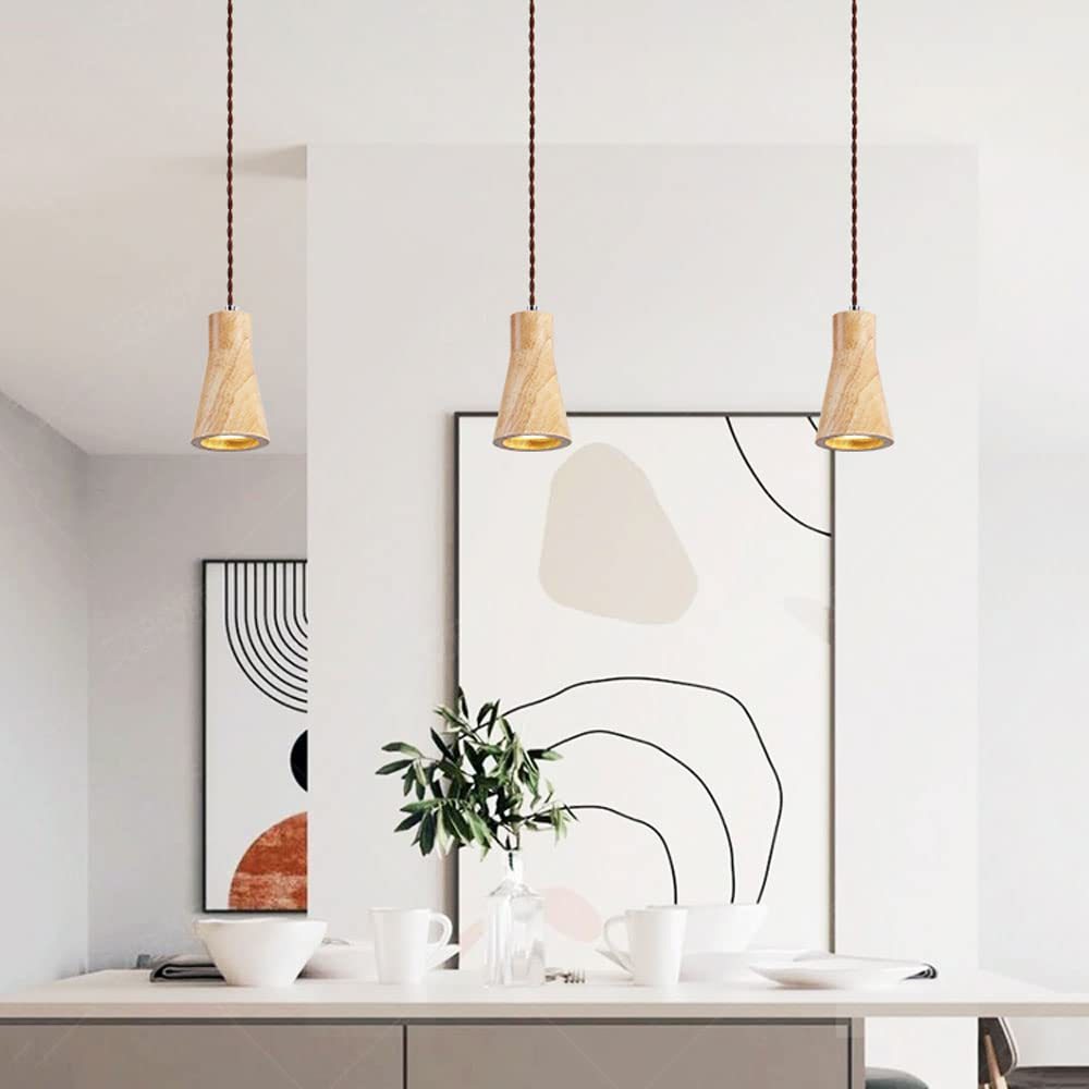 Ozawa Cottage Installer LED Suspension Bois Cuisine/Chambre à coucher