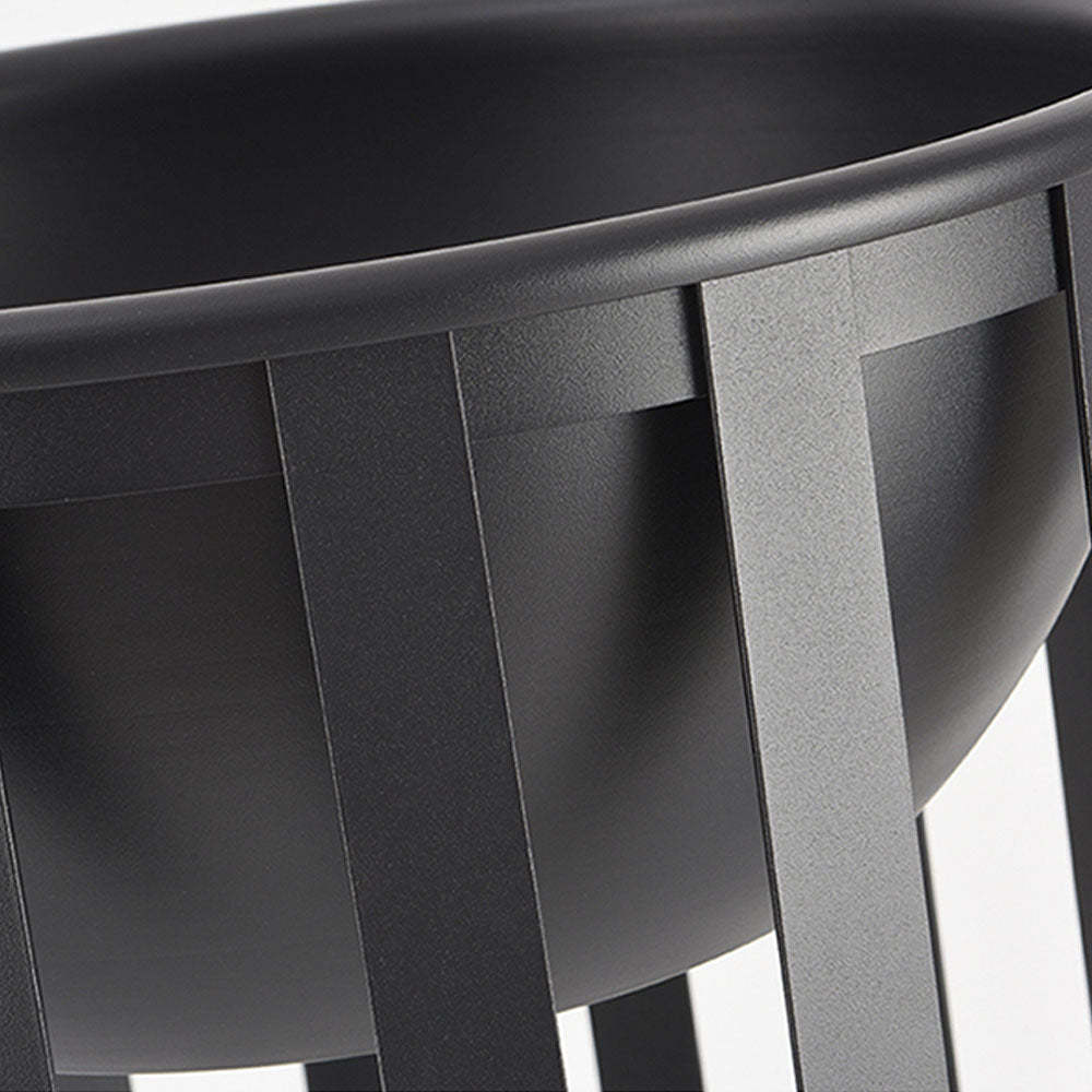Orr Lampadaire Solaire Globe Moderne, Métal, Noir, Allée