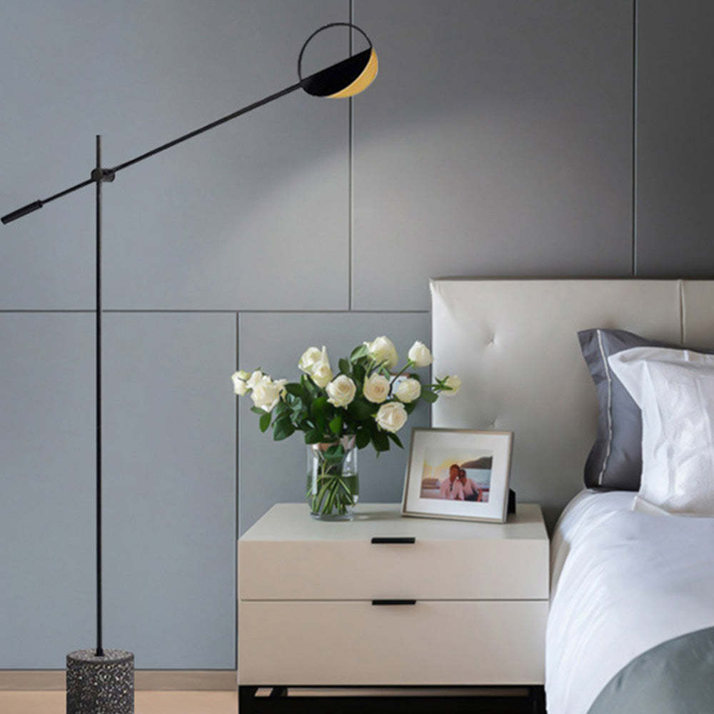Lampadaire Linéaire Minimaliste Métal LED Noir/Doré Salon | Las Sola