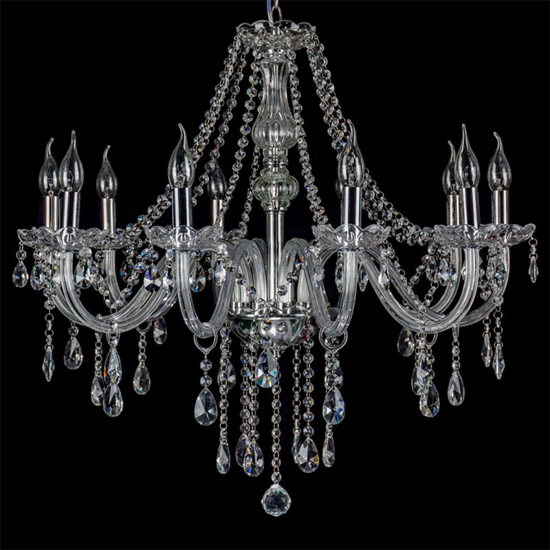 Silva Luxe LED Suspension Verre Clair Salon Chambre à Coucher