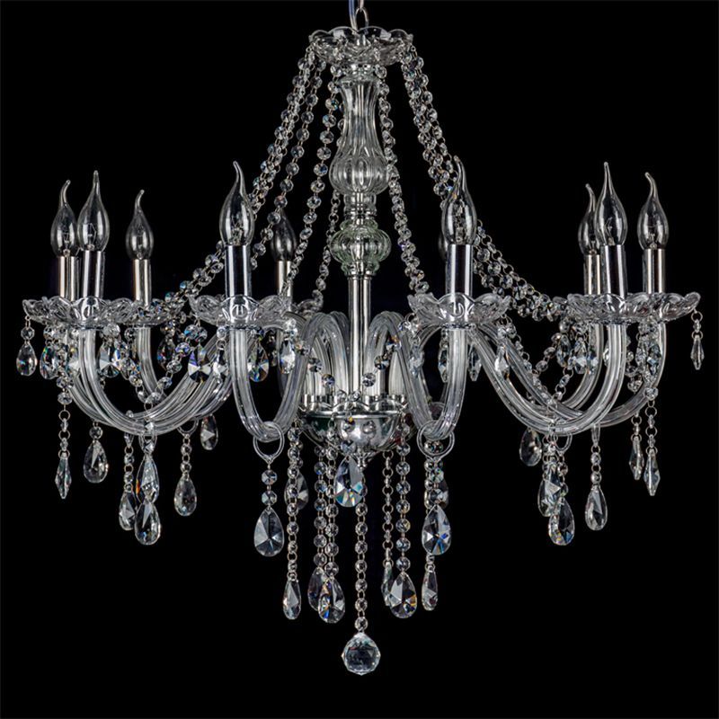 Silva Luxe LED Suspension Verre Clair Salon Chambre à Coucher