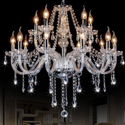 Silva Luxe LED Suspension Verre Clair Salon Chambre à Coucher