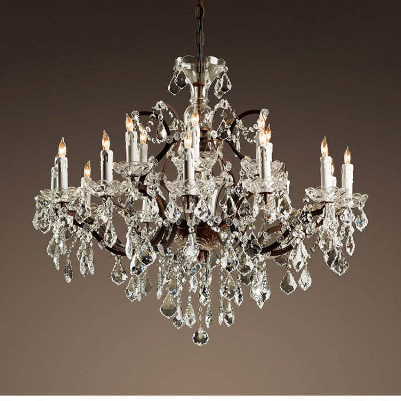 Silva Lustre décoratif Moderne, Métal/Cristal, Rouille, Salon