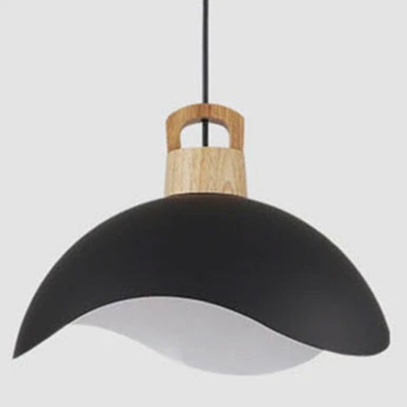 Suspensions Nordic Modern Wood Aluminium Macaron E27