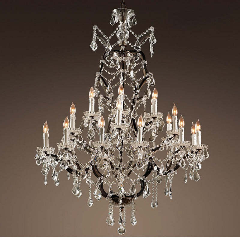 Silva Lustre décoratif Moderne, Métal/Cristal, Rouille, Salon