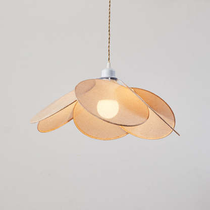 Renée Suspension Petale Contemporain, Metal/Tissu, Orange/Marron/Beige, Salon
