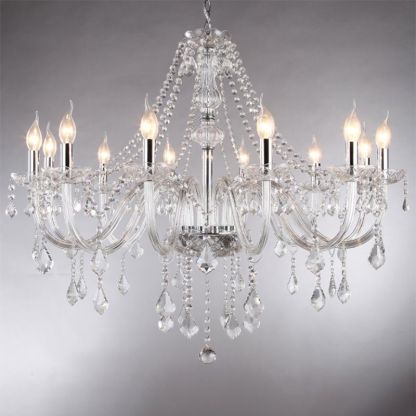 Silva Luxe LED Suspension Verre Clair Salon Chambre à Coucher