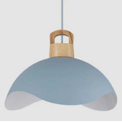 Suspensions Nordic Modern Wood Aluminium Macaron E27