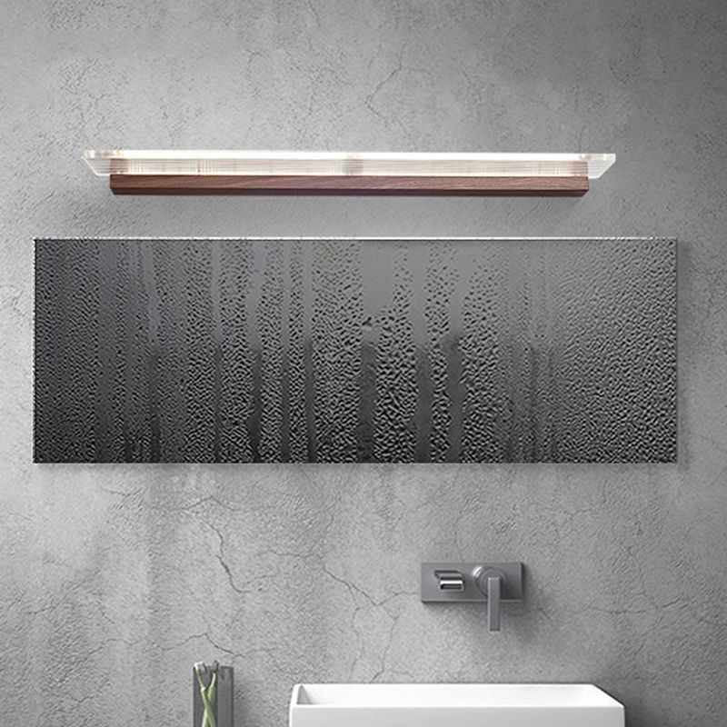 Ozawa Applique Murale Miroir Rectangulaire Minimaliste, Métal/Acrylique, Salle de Bain