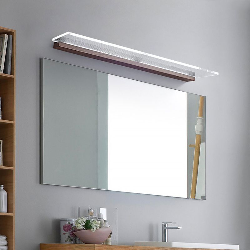 Ozawa Applique Murale Miroir Rectangulaire Minimaliste, Métal/Acrylique, Salle de Bain