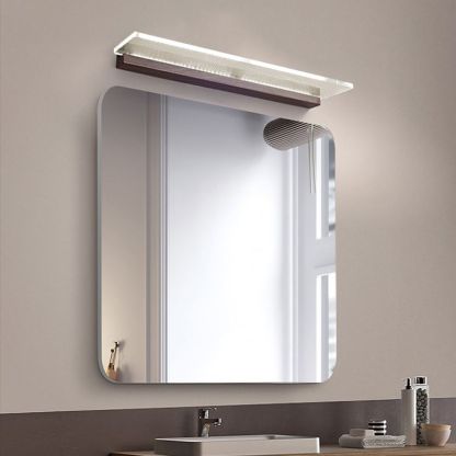 Ozawa Applique Murale Miroir Rectangulaire Minimaliste, Métal/Acrylique, Salle de Bain