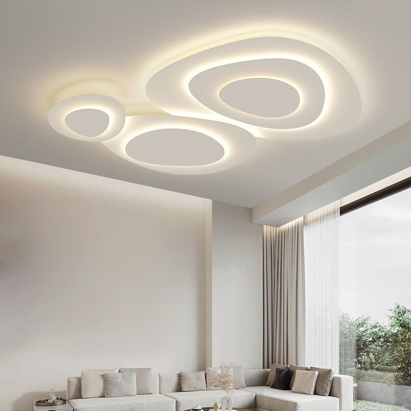 Quinn Plafonnier Métal Nuage Blanc Chambre A Couche