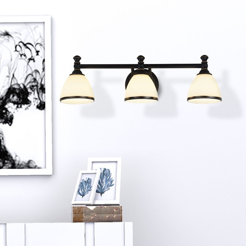 Eryn Applique Murale Vintage Classique, Métal/Verre, Noir, Chambre