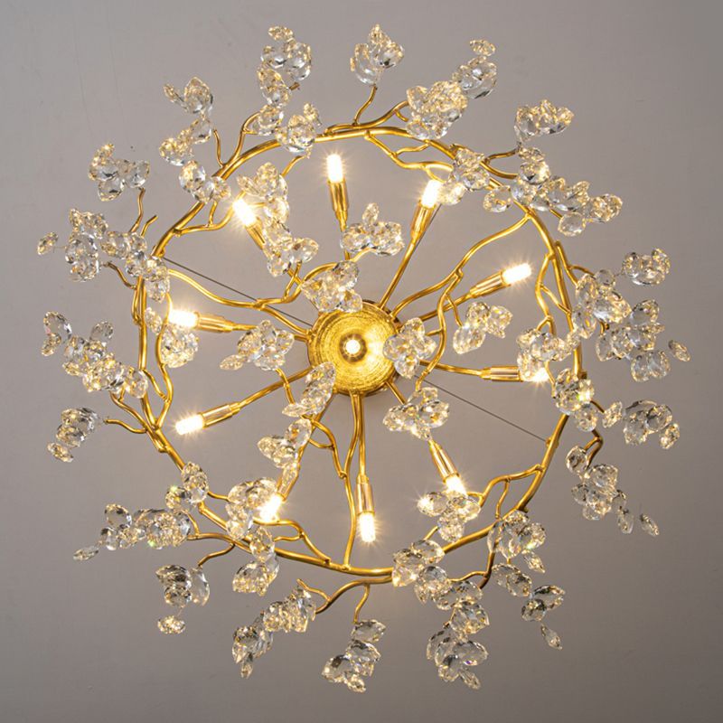 Marilyn Lustre Branche Moderne Cristal/Métal Doré Salon