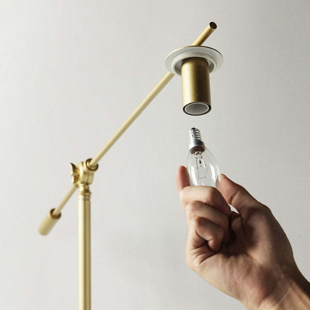 Valentina Lampadaire Boule Moderne, Verre/Métal, Doré, Salon