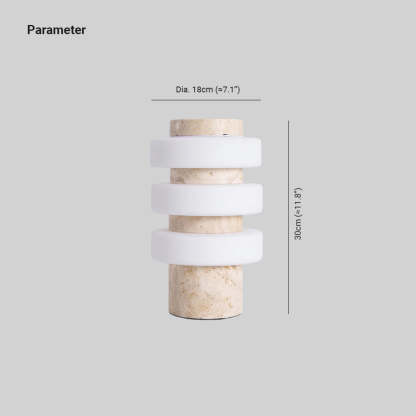 Dune Travertine White Beige Table Lamp