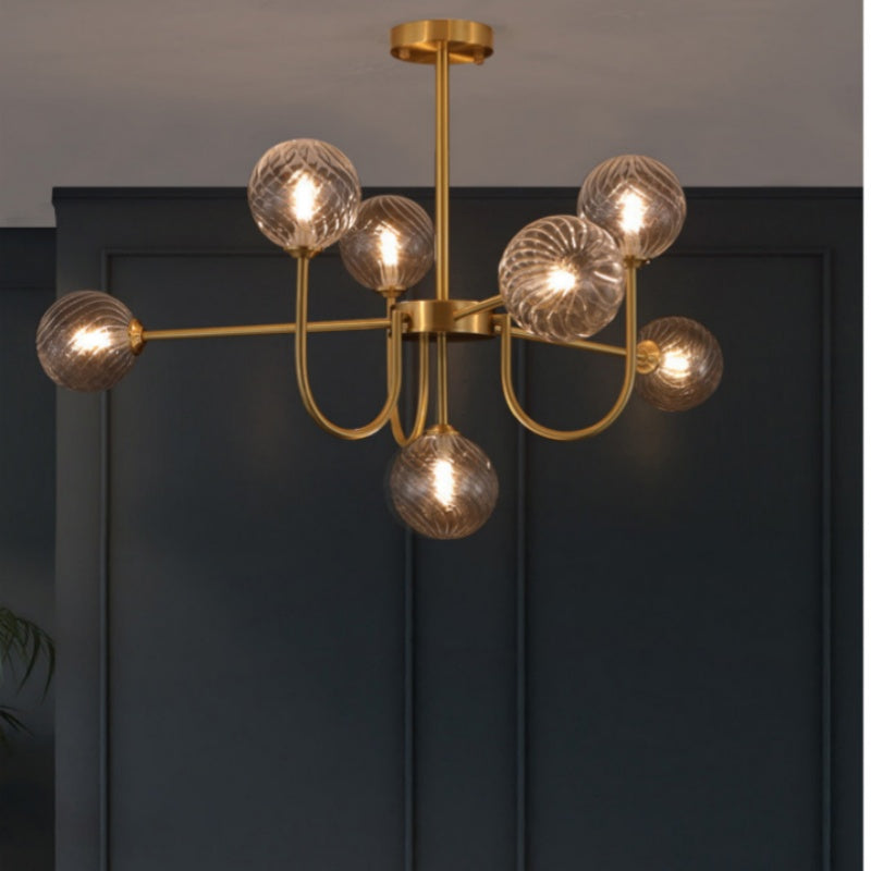 Valentina Moderne LED Lustre Or Verre Salle À Manger/Salon/Chambre À Coucher