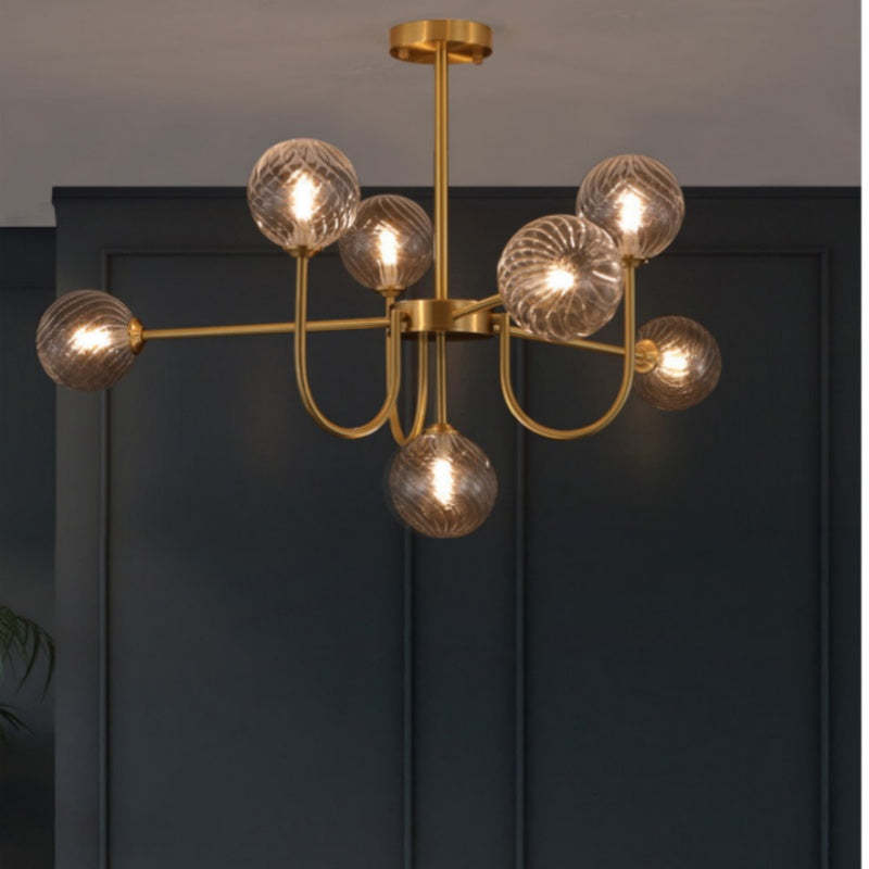 LED Lustre Or Verre Salle À Manger/Salon/Chambre À Coucher | Las Sola