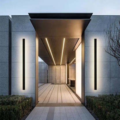 Edge Applique Murale Extérieur LED Étanche Minimaliste Métal Cour