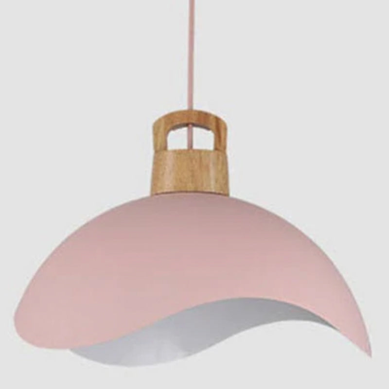 Suspensions Nordic Modern Wood Aluminium Macaron E27