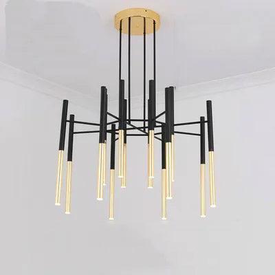 Marilyn Modern Tubular Metal Chandelier Living Room Hallway Bedroom