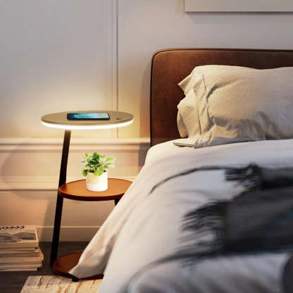 Ozawa LED Lampadaire Table Moderne, Bois, Salon/Salle à Manger