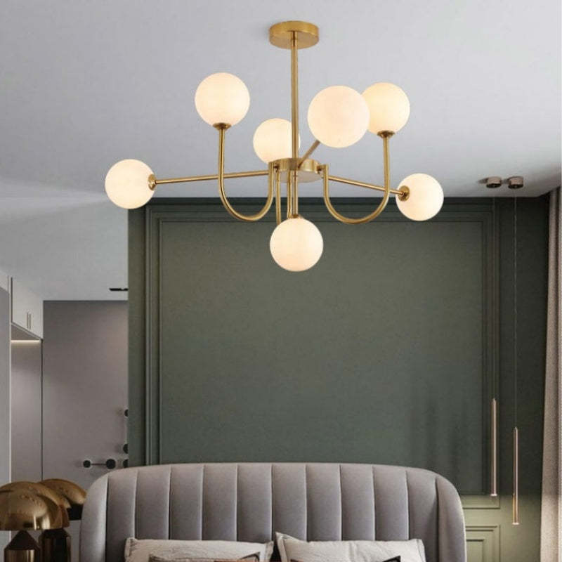 Valentina Moderne LED Lustre Or Verre Salle À Manger/Salon/Chambre À Coucher