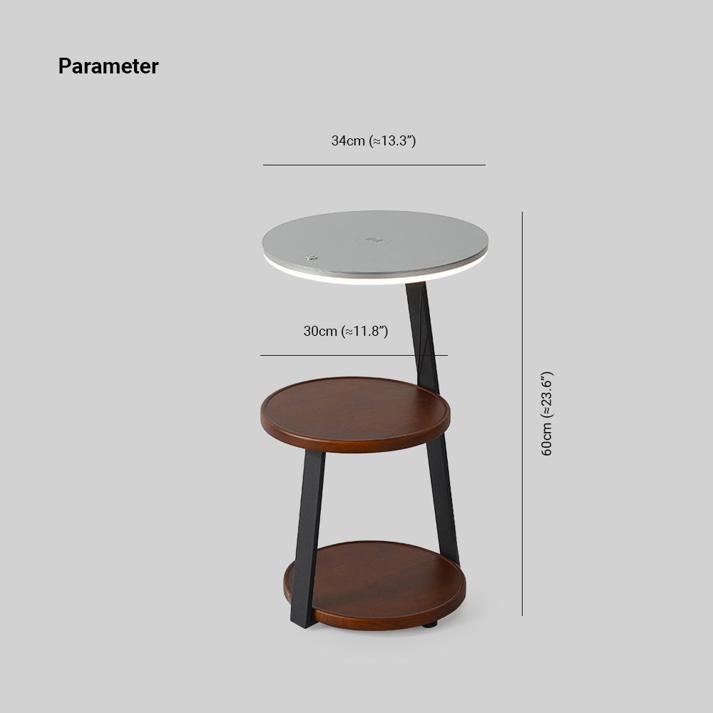 Ozawa LED Lampadaire Table Moderne, Bois, Salon/Salle à Manger