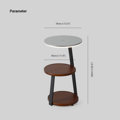 Ozawa LED Lampadaire Table Moderne, Bois, Salon/Salle à Manger
